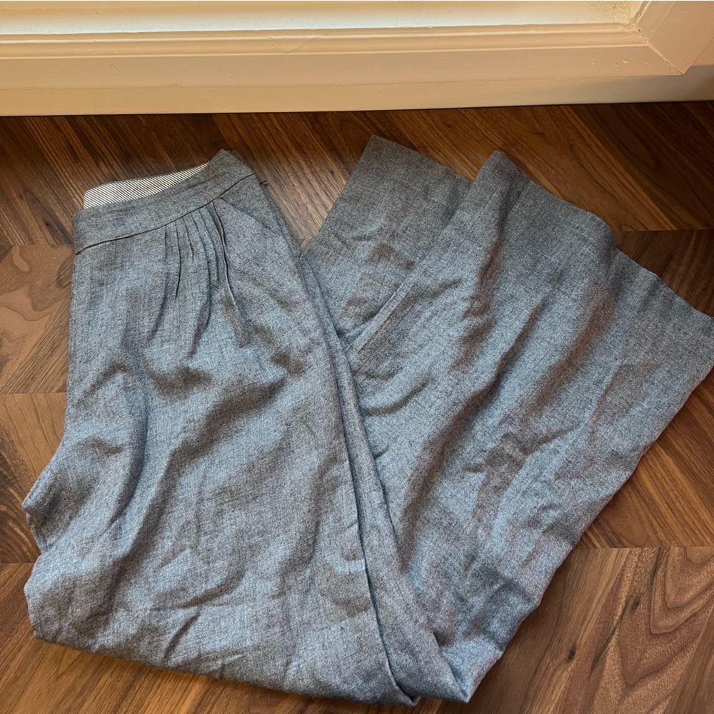 Anthropologie Vintage-Style Wool Trousers